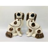 PAIR OF STAFFORDSHIRE STYLE SPANIELS