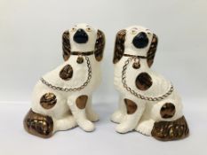 PAIR OF STAFFORDSHIRE STYLE SPANIELS