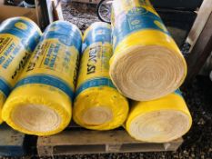 4 x ROLLS 75MM ISOVER INSULATION