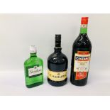 350ML GORDONS LONDON DRY GIN, 1 LITRE CINZANO ROSSO,