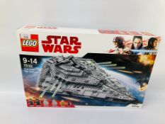 LEGO STAR WARS 9-114 75190 FIRST ORDER STAR DESTROYER (BOXED)