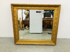 VINTAGE GILT FRAMED MIRROR - H 77CM. W 83CM.