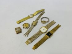 7 X ASSORTED WATCHES / FACES TO INCLUDE WALTHAM - OCEANIC ACCURIST SEKONDA ETC.