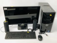 A DELL DESKTOP COMPUTER SYSTEM (HARD DRIVE REMOVED) - SOLD AS SEEN