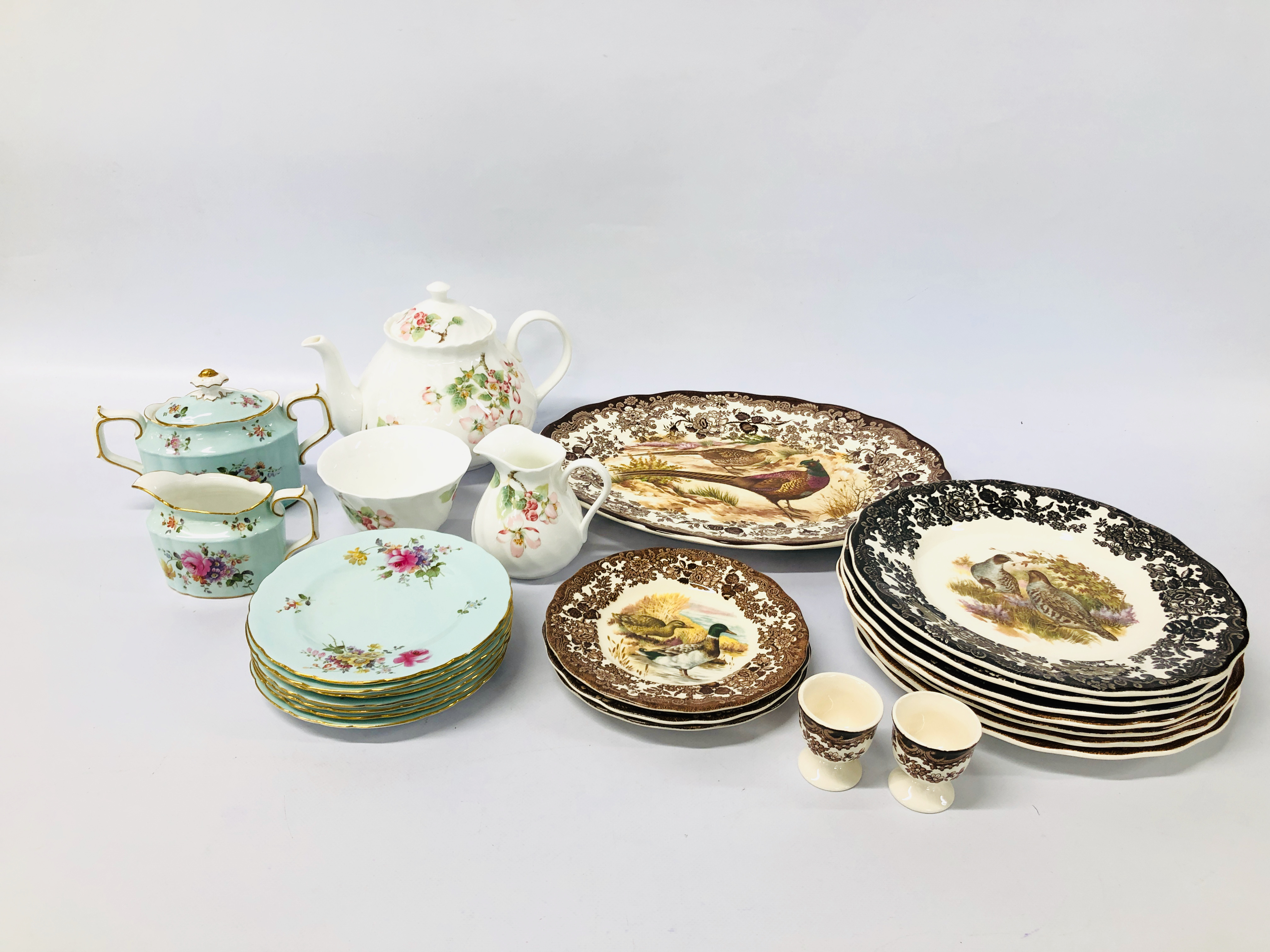 9 PIECES OF ROYAL CROWN DERBY "POSIES" (7 SIDE PLATES ONE HAVING SMALL CHIP AND SCRATCH, CREAM JUG, - Image 2 of 18