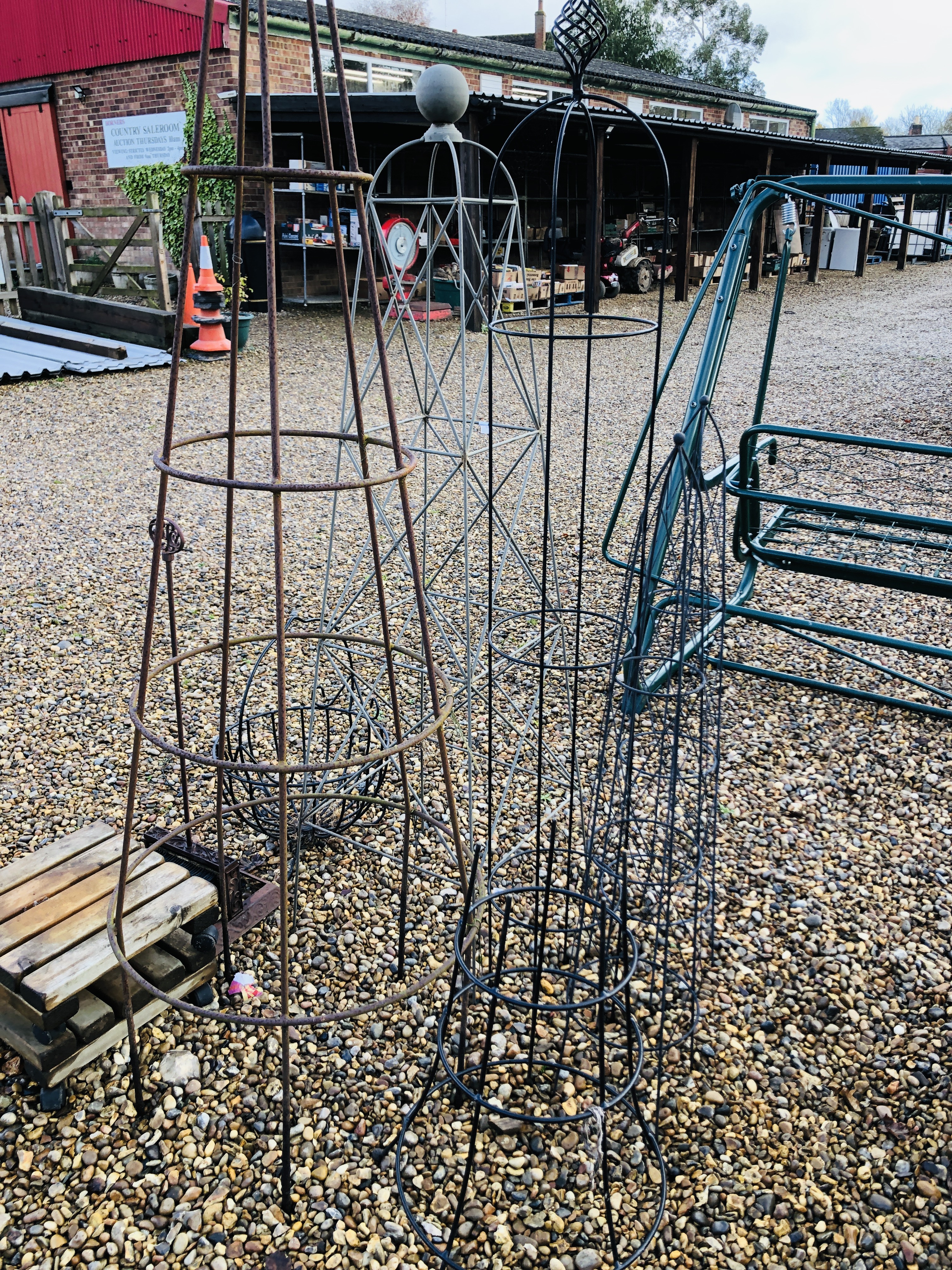 7 X METALWORK GARDEN PLANT CLIMBING FRAMES, - Image 2 of 2