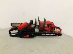 MOUNTFIELD MC 3720 CHAINSAW IN HARD CARRY CASE ALONG WITH CHARLES JACOBS CHAINSAW - SOLD AS SEEN