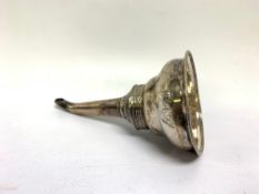 A SILVER WINE FUNNEL,