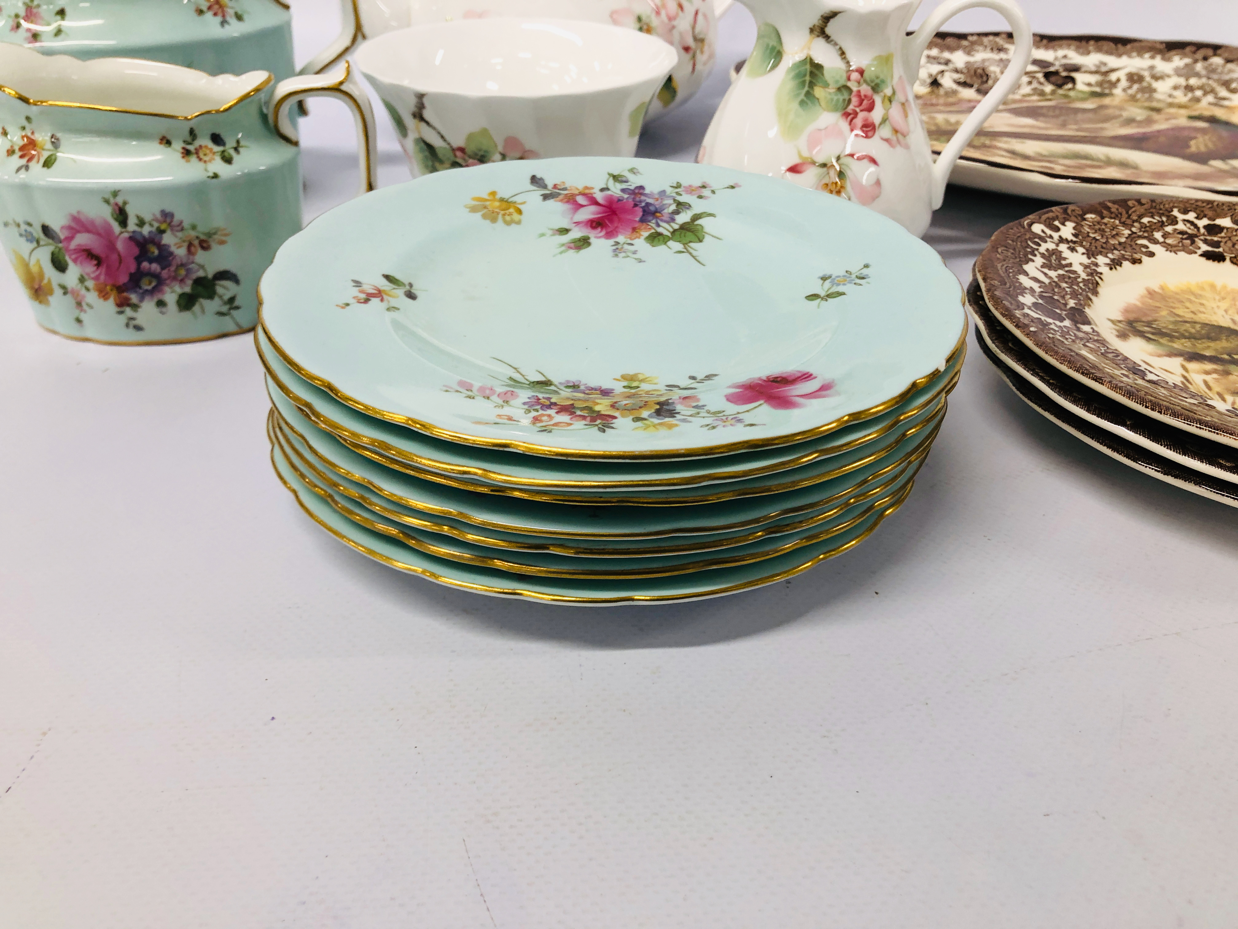9 PIECES OF ROYAL CROWN DERBY "POSIES" (7 SIDE PLATES ONE HAVING SMALL CHIP AND SCRATCH, CREAM JUG, - Image 4 of 18