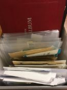 BOX OF STAMPS IN ALBUM AND LOOSE, GB DECIMAL MINT COMMEMORATIVES,