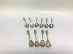 A SET OF 6 GEORGE III TEASPOONS, T.W.