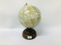 VINTAGE GLOBE "THE PLANET" GEOGRAPHIC OF FLEET STREET,