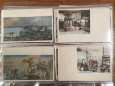 COLLECTION OF RUSSO-JAPANESE WAR AND OTHER JAPANESE POSTCARDS (48) TOGETHER WITH 68 HUDSON-FULTON