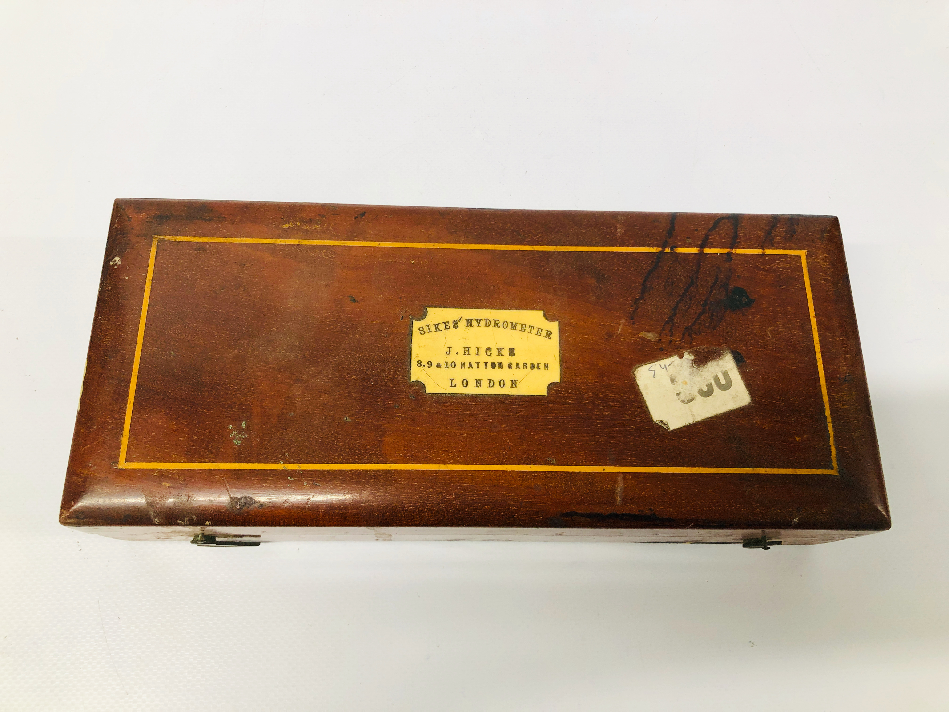 VINTAGE MAHOGANY CASED SIKES HYDROMETER "J. - Image 6 of 6