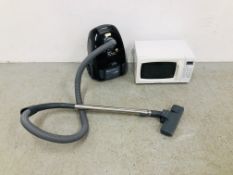 VAX 7800W HEPA FILTRATION LARGE CAPACITY VACUUM CLEANER + COOKWORKS MICROWAVE - SOLD AS SEEN