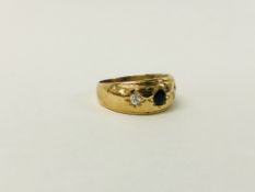 9CT GOLD GYPSY SET RING