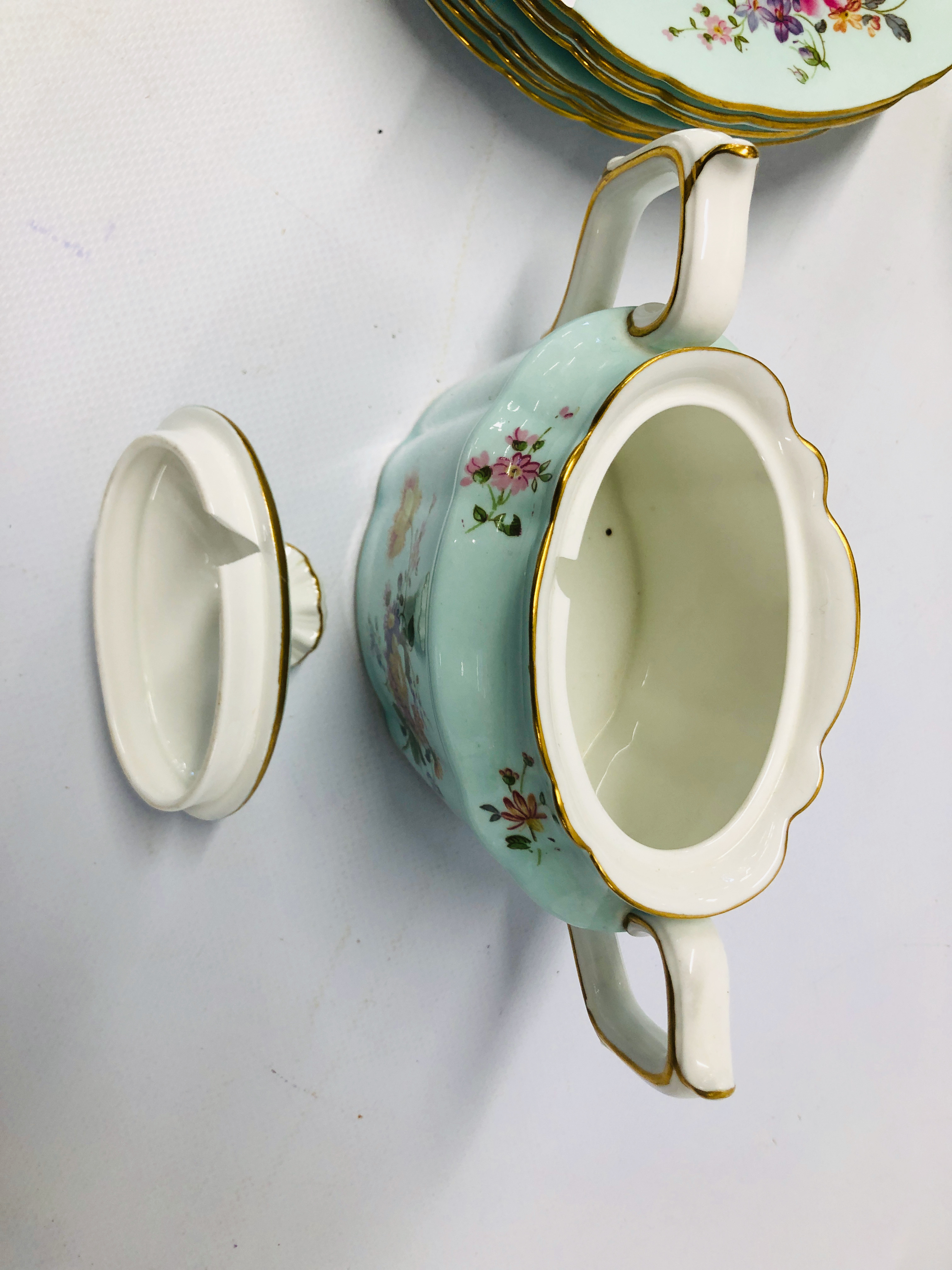 9 PIECES OF ROYAL CROWN DERBY "POSIES" (7 SIDE PLATES ONE HAVING SMALL CHIP AND SCRATCH, CREAM JUG, - Image 8 of 18