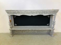 VICTORIAN REFURBISHED UPCYCLED DISPLAY CHALK BOARD WITH DOWN LIGHTS - SOLD AS SEEN