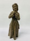 VINTAGE SPELTER STUDY OF A YOUNG GIRL