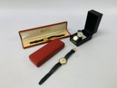 4 X WATCHES TO INCLUDE 2 ROAMER IN ORIGINAL BOXES