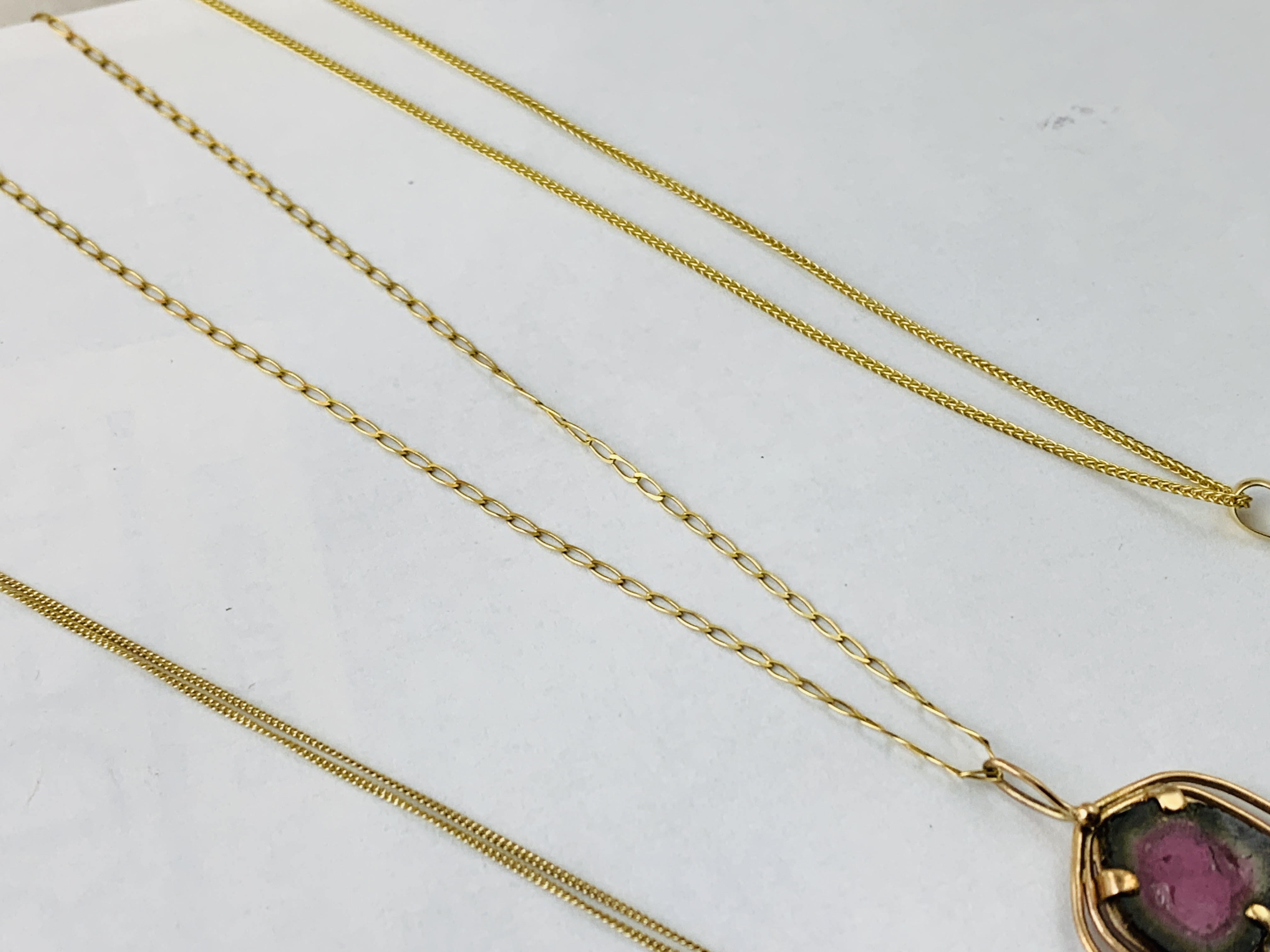 3 X 9CT GOLD PENDANT NECKLACES - Image 5 of 8