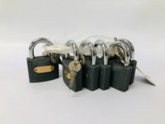 6 LARGE PADLOCKS