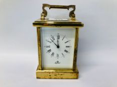 VINTAGE BRASS "IMPERIAL" CARRIAGE CLOCK STRIKING MOVEMENT - H 12CM.