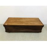 HEAVY OAK BLANKET BOX - W 137CM. D 57CM. H 40CM.