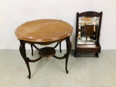 A VICTORIAN SHAPED TOP OCCASIONAL TABLE,