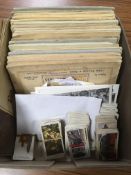 BOX OF CIGARETTE CARDS IN 1d ALBUMS AND LOOSE