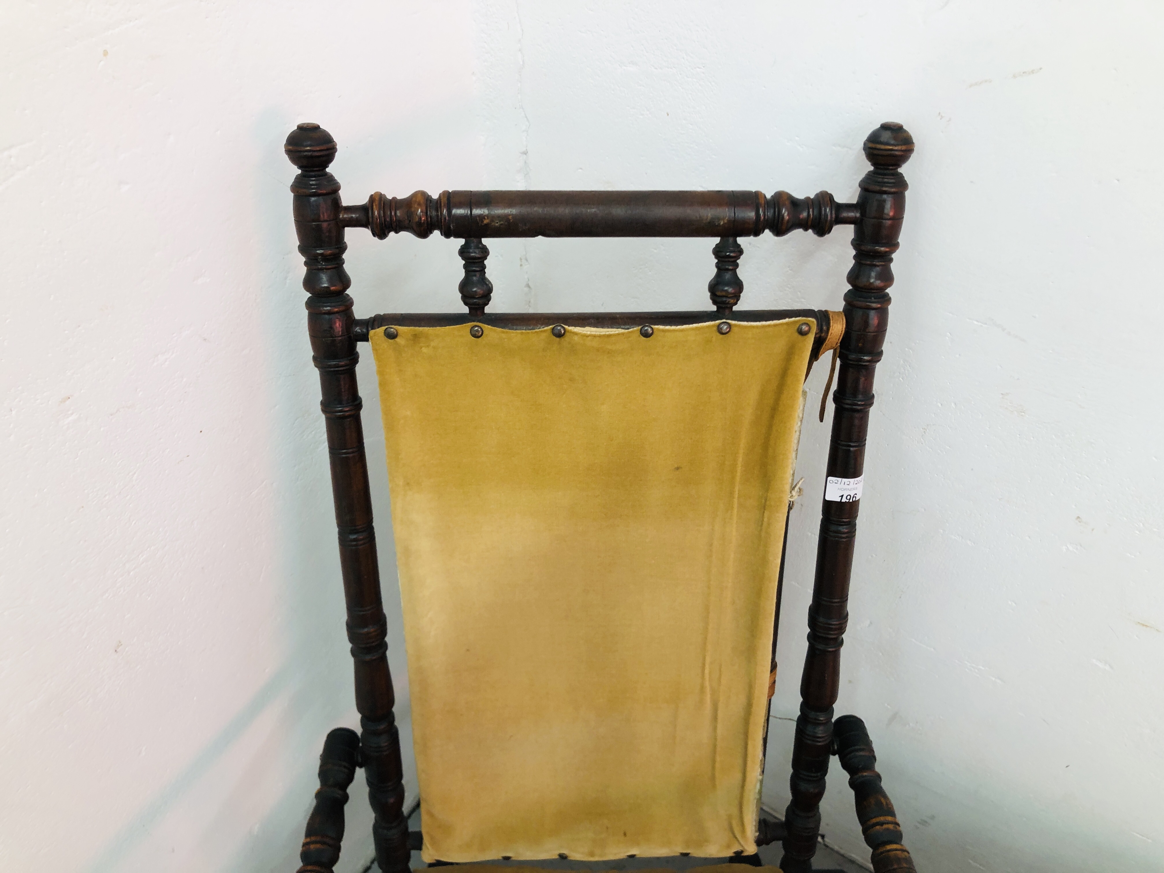 A VICTORIAN ROCKING CHAIR + VINTAGE COMMODE - Image 7 of 8