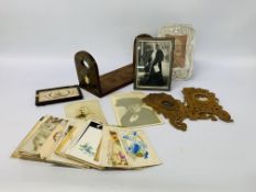 TIN OF ASSORTED VINTAGE PHOTOGRAPHS,