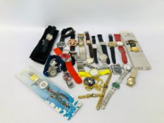 COLLECTION OF ASSORTED LADIES AND GENTS WRIST WATCHES ETC.