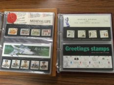 TWO ALBUMS WITH 1985-98 PRESENTATION PACKS (APPROX 70)