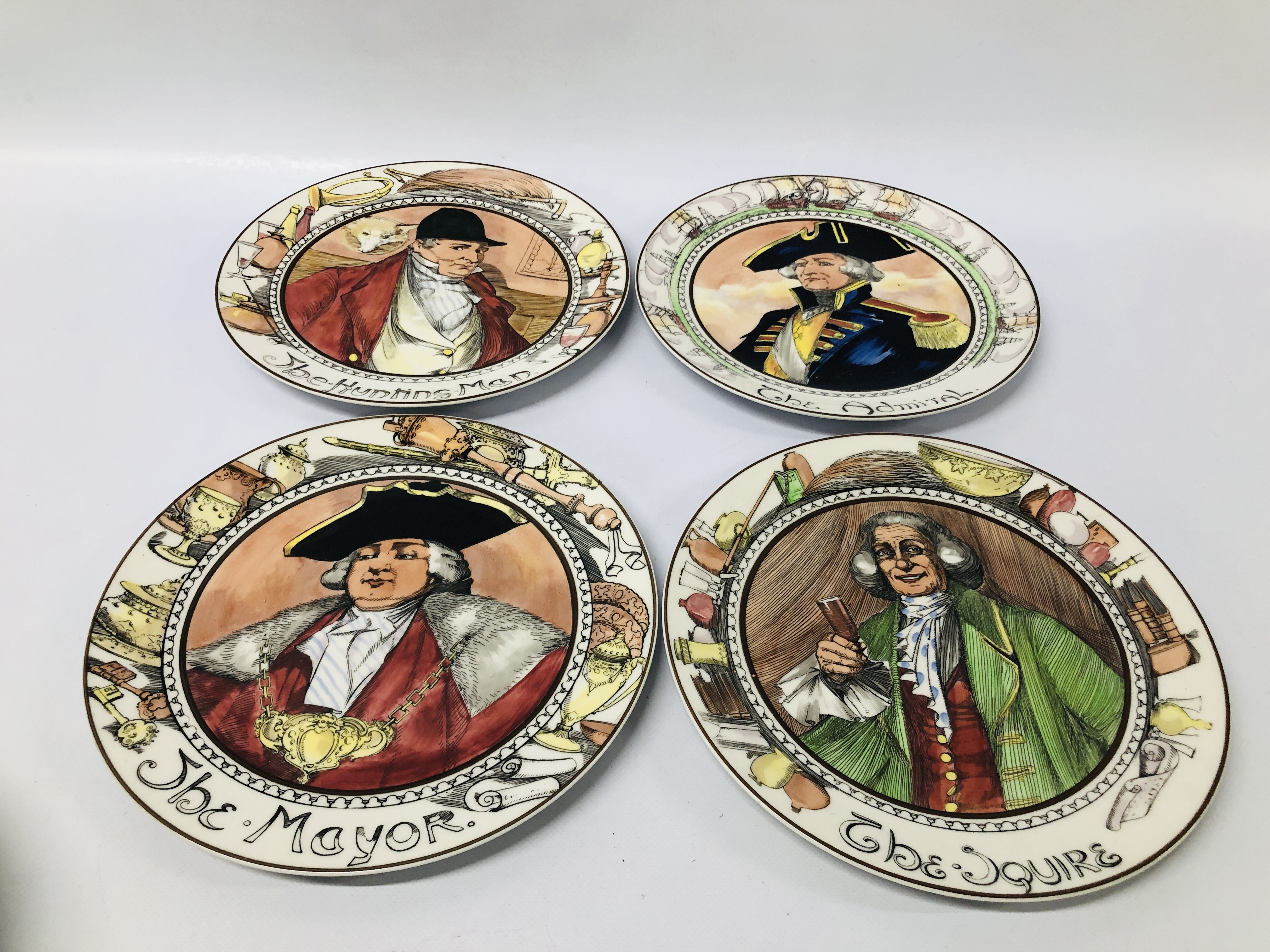 8 X ROYAL DOULTON COLLECTORS PLATES - THE ADMIRAL, THE HUNTING MAN, THE QUIRE, THE MAYOR, - Image 5 of 7