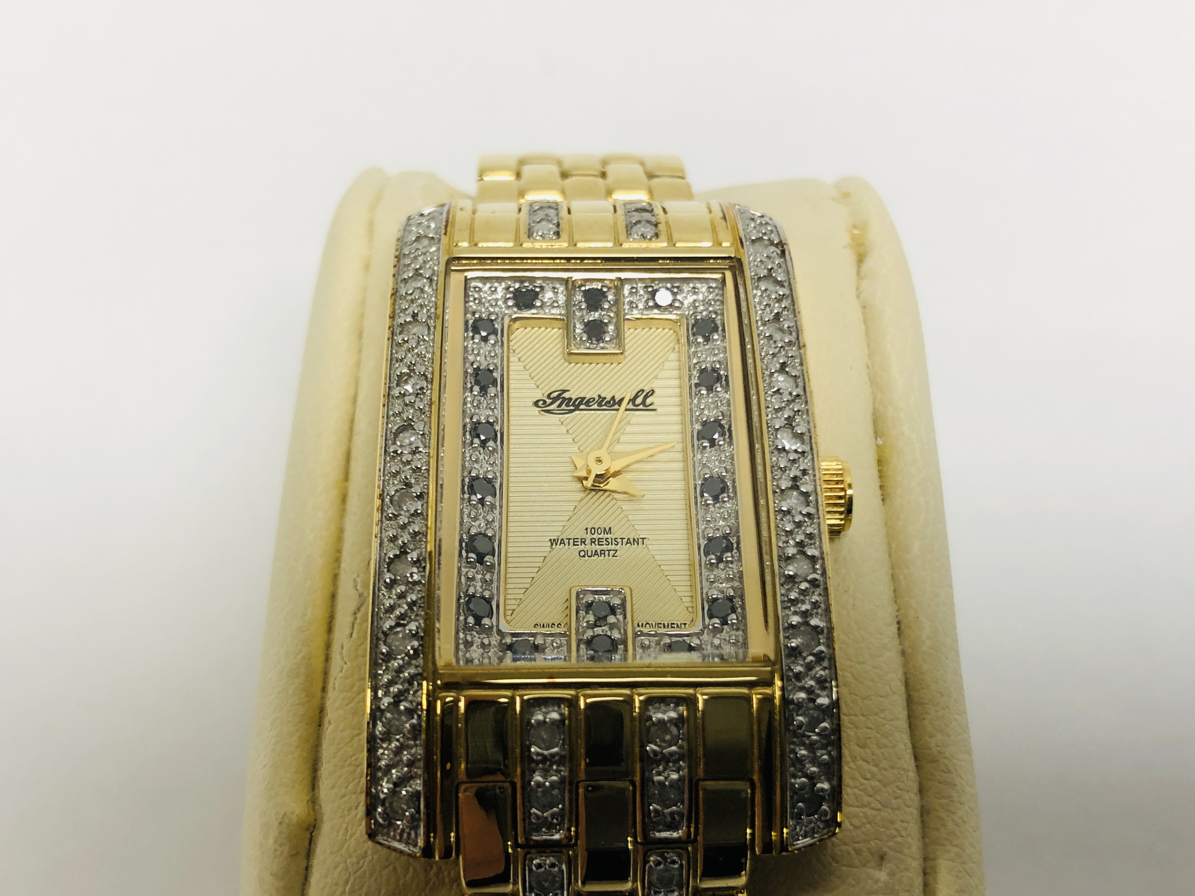 LADIES INGERSOLL LIMITED EDITION DIAMOND SET BRACELET WATCH WITH ORIGINAL BOX AND PAPERS - Image 4 of 9