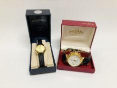 BOXED GENT'S ROTARY WRIST WATCH ALONG WITH A BOXED SEKONDA WRIST WATCH