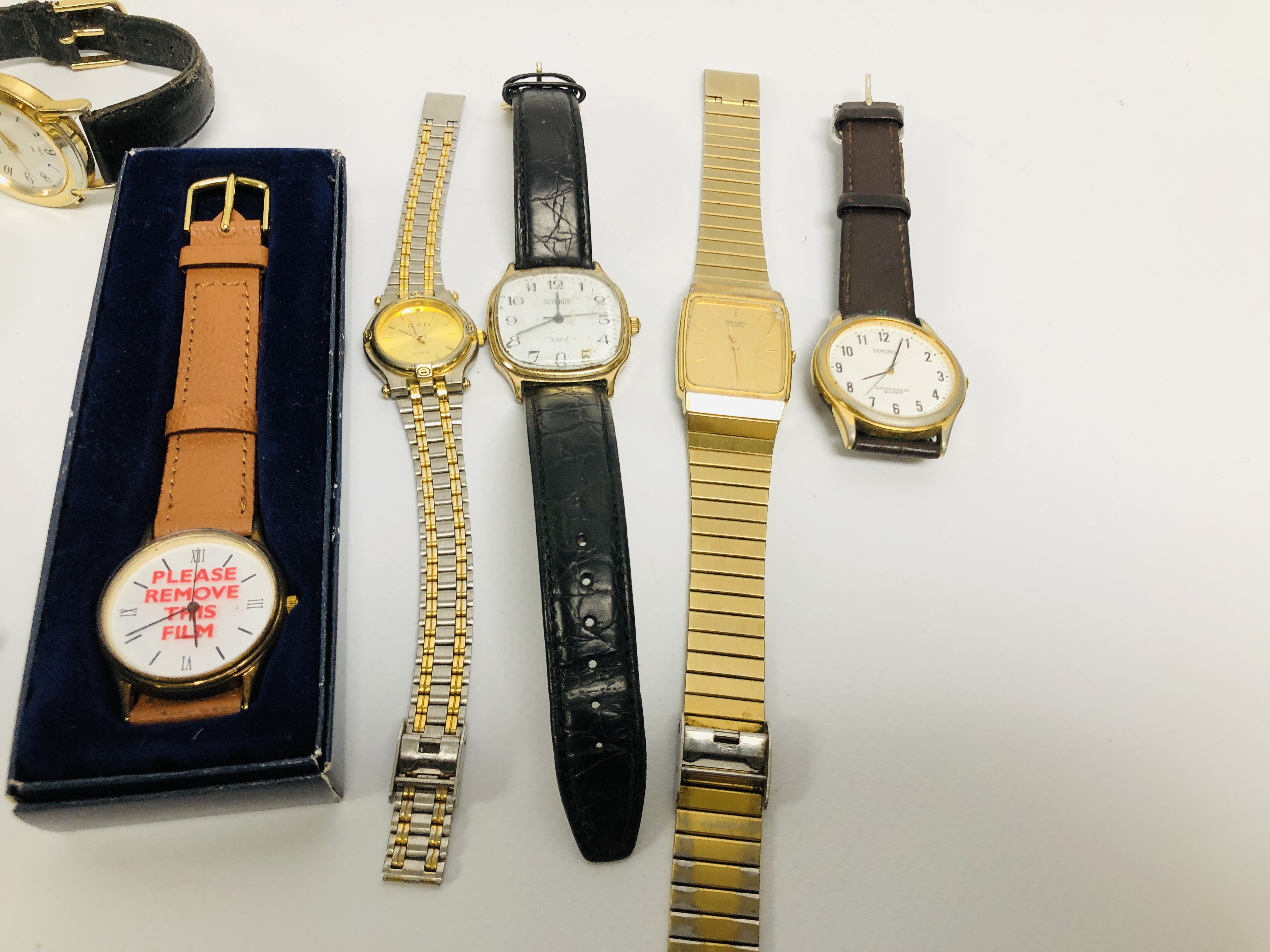 TIN OF ASSORTED WRIST WATCHES TO INCLUDE DESIGNER BRANDED ETC. - Image 2 of 7