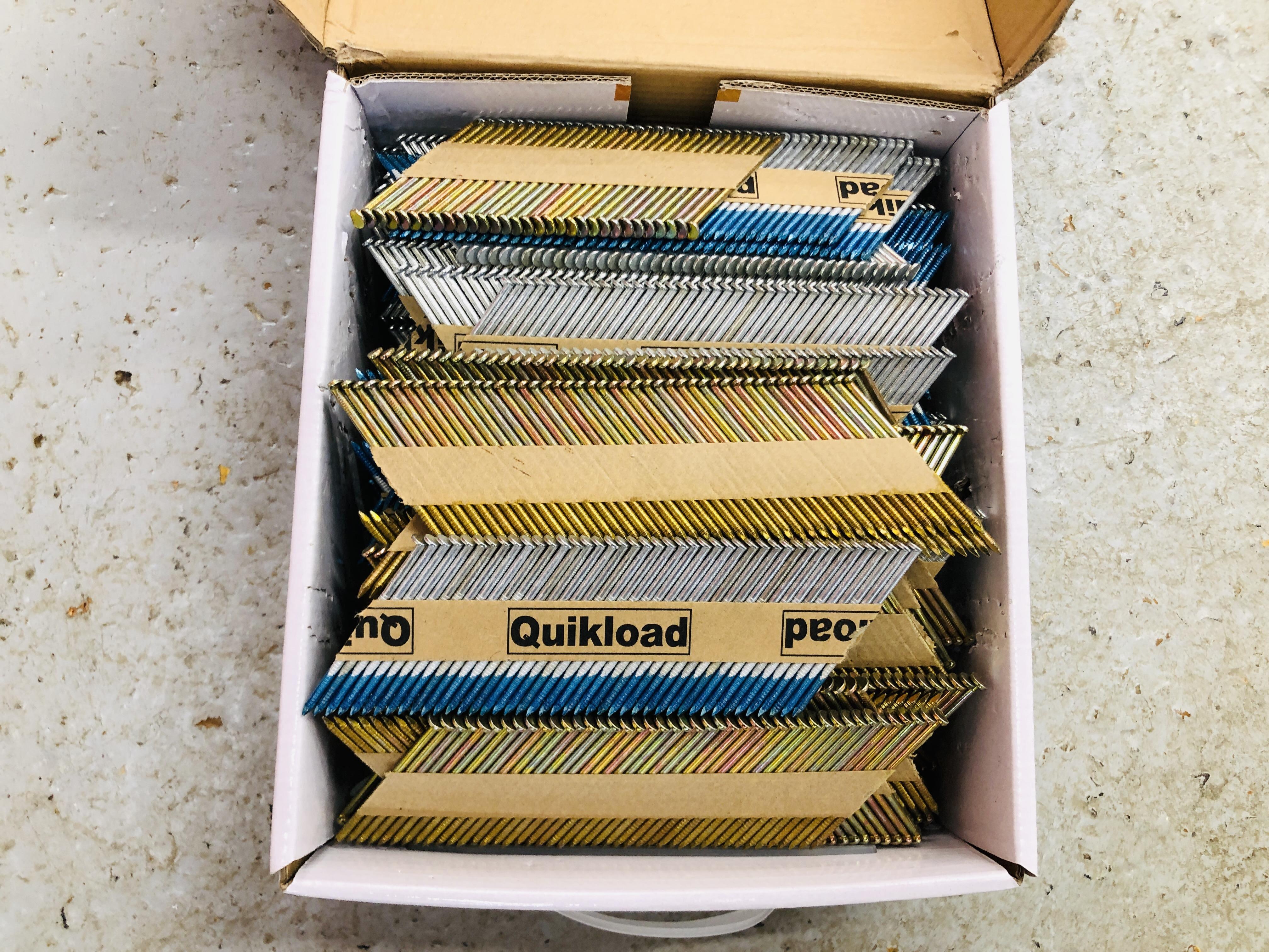 BOX OF APPROX 4000 QUICKLOAD NAILS