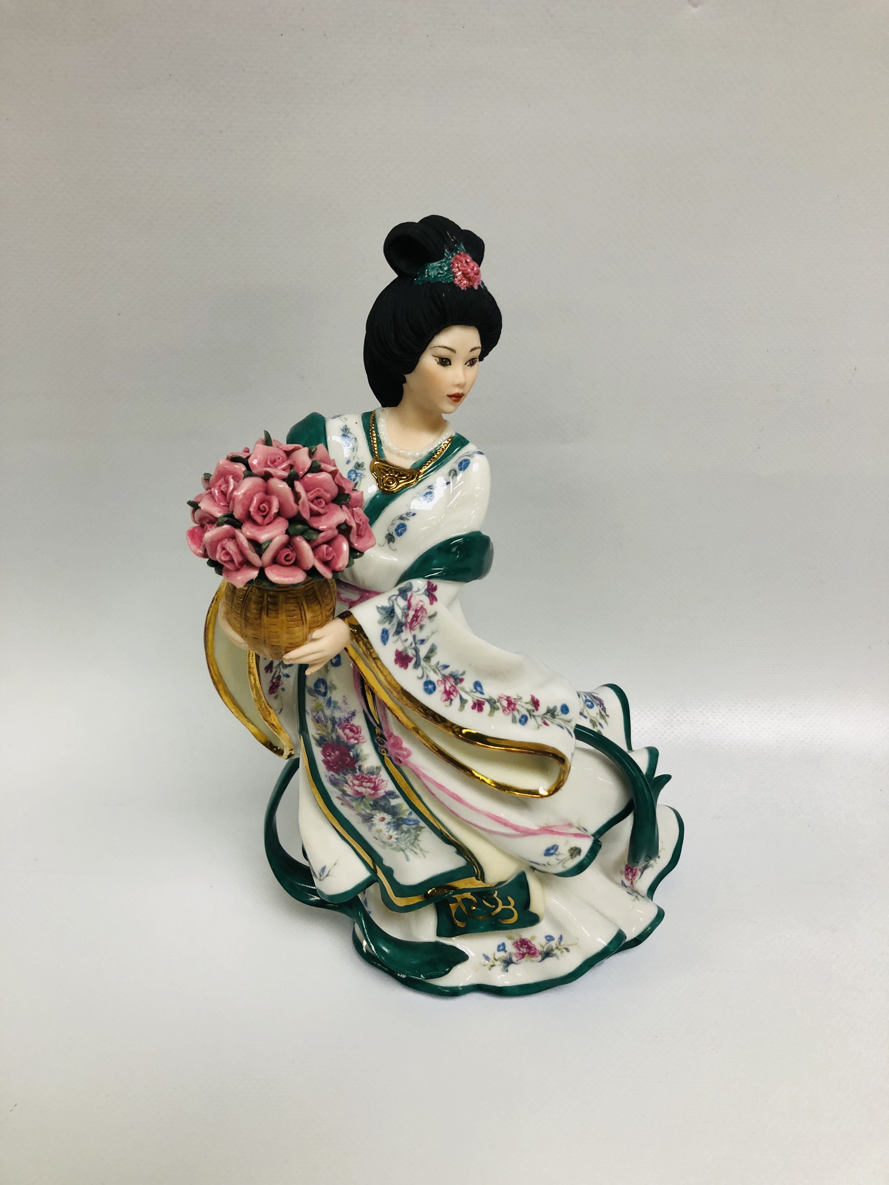 4 X DANBURY MINT COLLECTOR'S FIGURES TO INCLUDE 3 FROM THE LENA LIU COLLECTION (ROSE PRINCESS, - Image 5 of 12