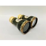 PAIR OF ANTIQUE IVORY AND ENAMEL OPERA GLASSES C1880