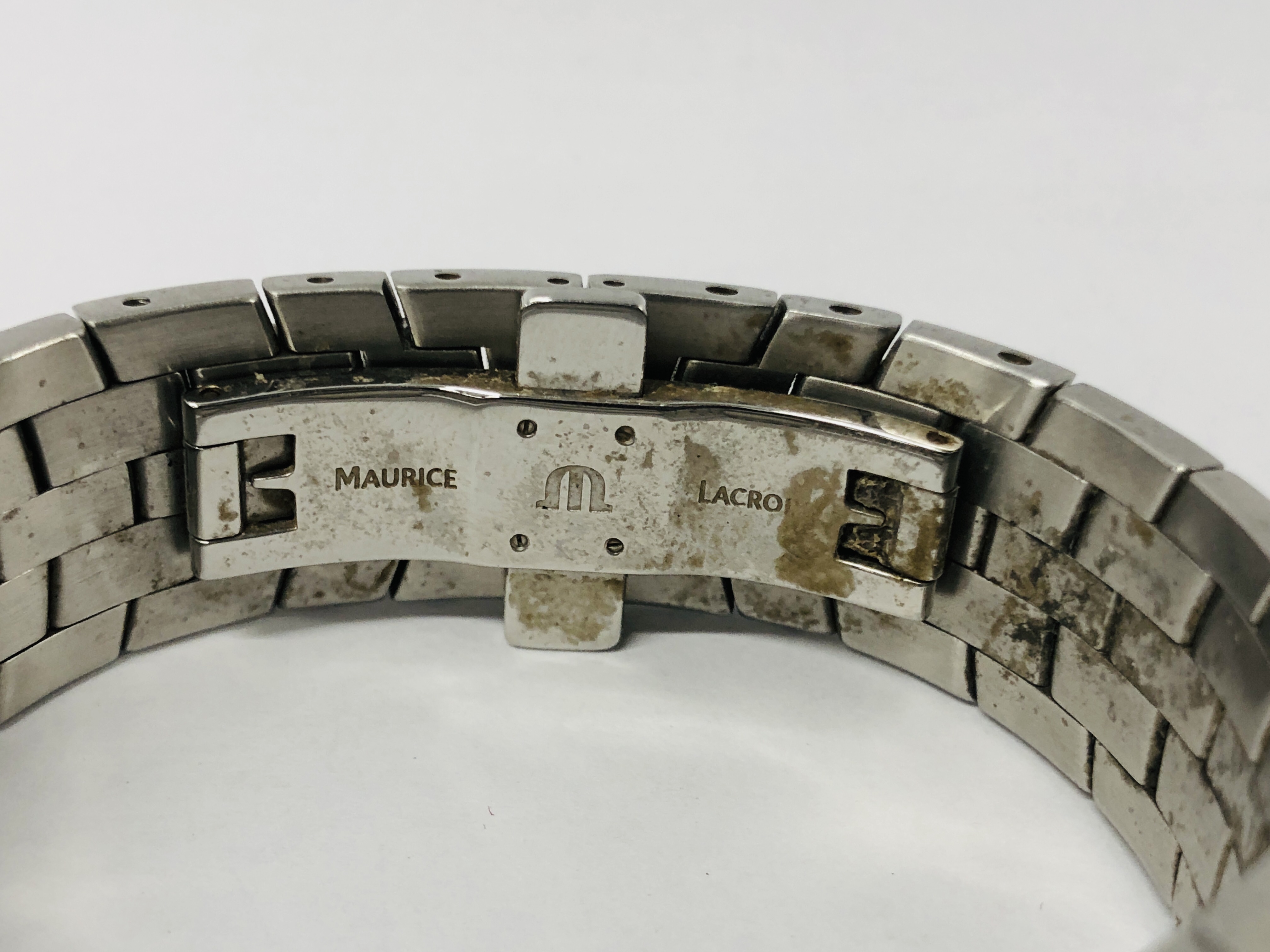 LADIES MAURICE LACROIX BRACELET WATCH THE CASE MARKED STAINLESS STEEL AND 18K 750 - Image 6 of 7
