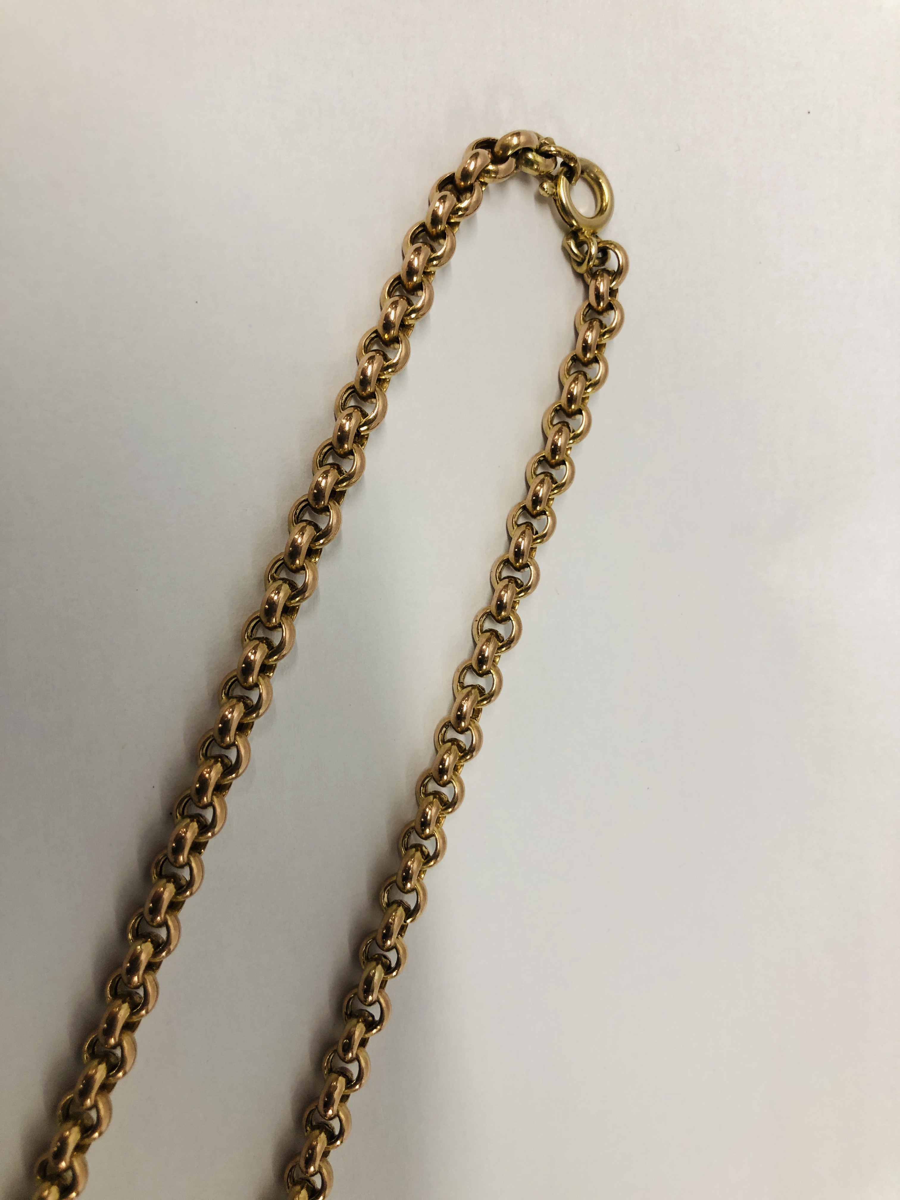 A BELCHER LINK NECKLACE MARKED 375 LENGTH - Image 2 of 5