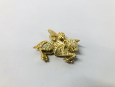 A KIRKS FOLLY PIXI ON HORSE BROOCH