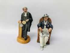 2 X ROYAL DOULTON FIGURES TO INCLUDE TAKING THINGS EASY HN 2677,