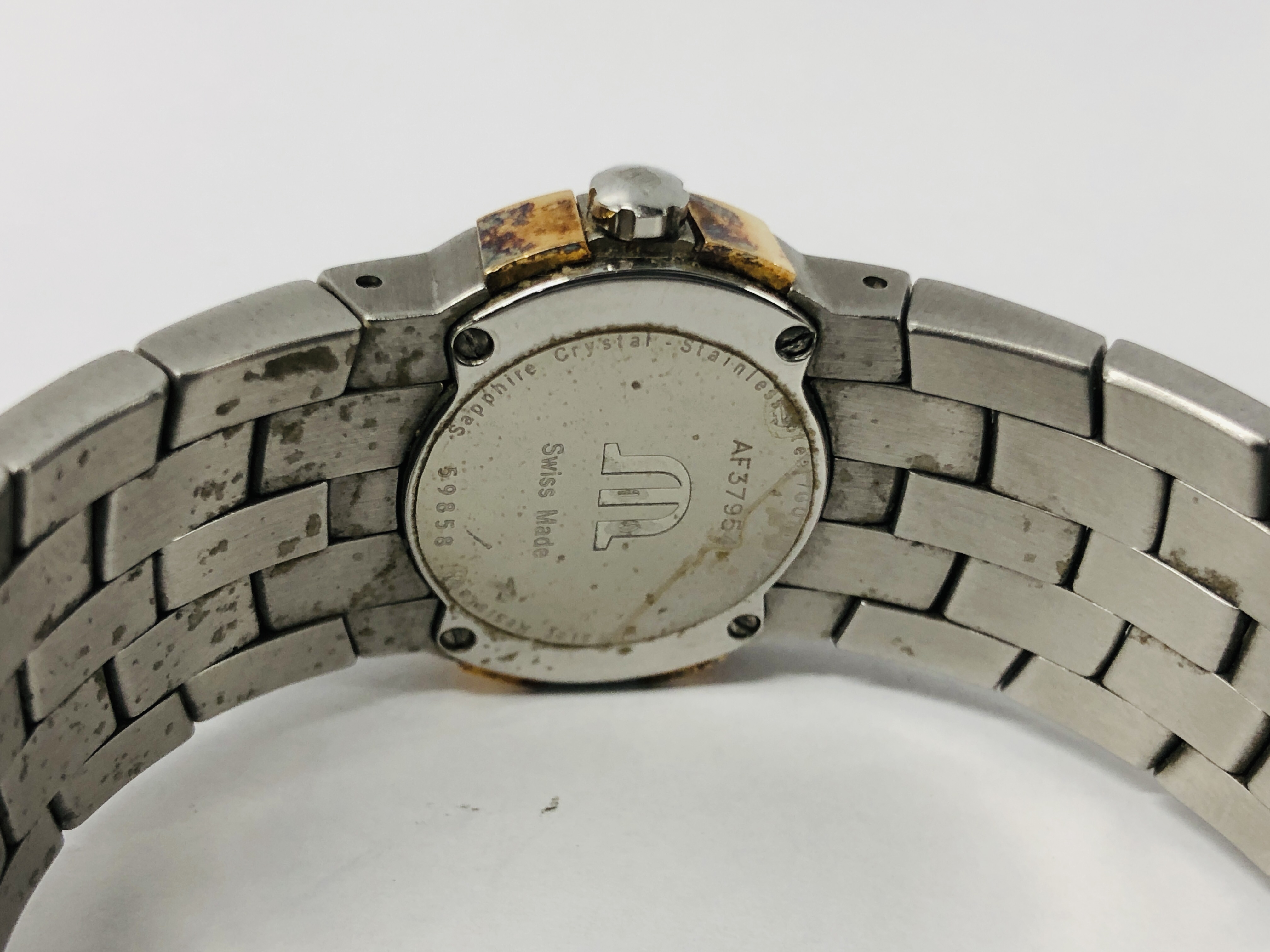 LADIES MAURICE LACROIX BRACELET WATCH THE CASE MARKED STAINLESS STEEL AND 18K 750 - Image 7 of 7