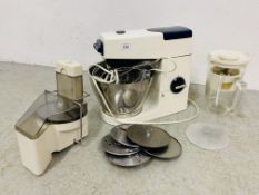 A KENWOOD CHEF FOOD MIXER WITH ACCESSORIES - SOLD AS SEEN