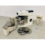 A KENWOOD CHEF FOOD MIXER WITH ACCESSORIES - SOLD AS SEEN