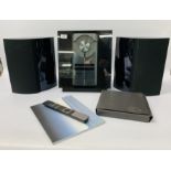 A BANG & OLUFSEN BEOCENTER 2300 COMPLETE WITH SPEAKERS, WALL BRACKETS, REMOTE SPEAKER CABLES,