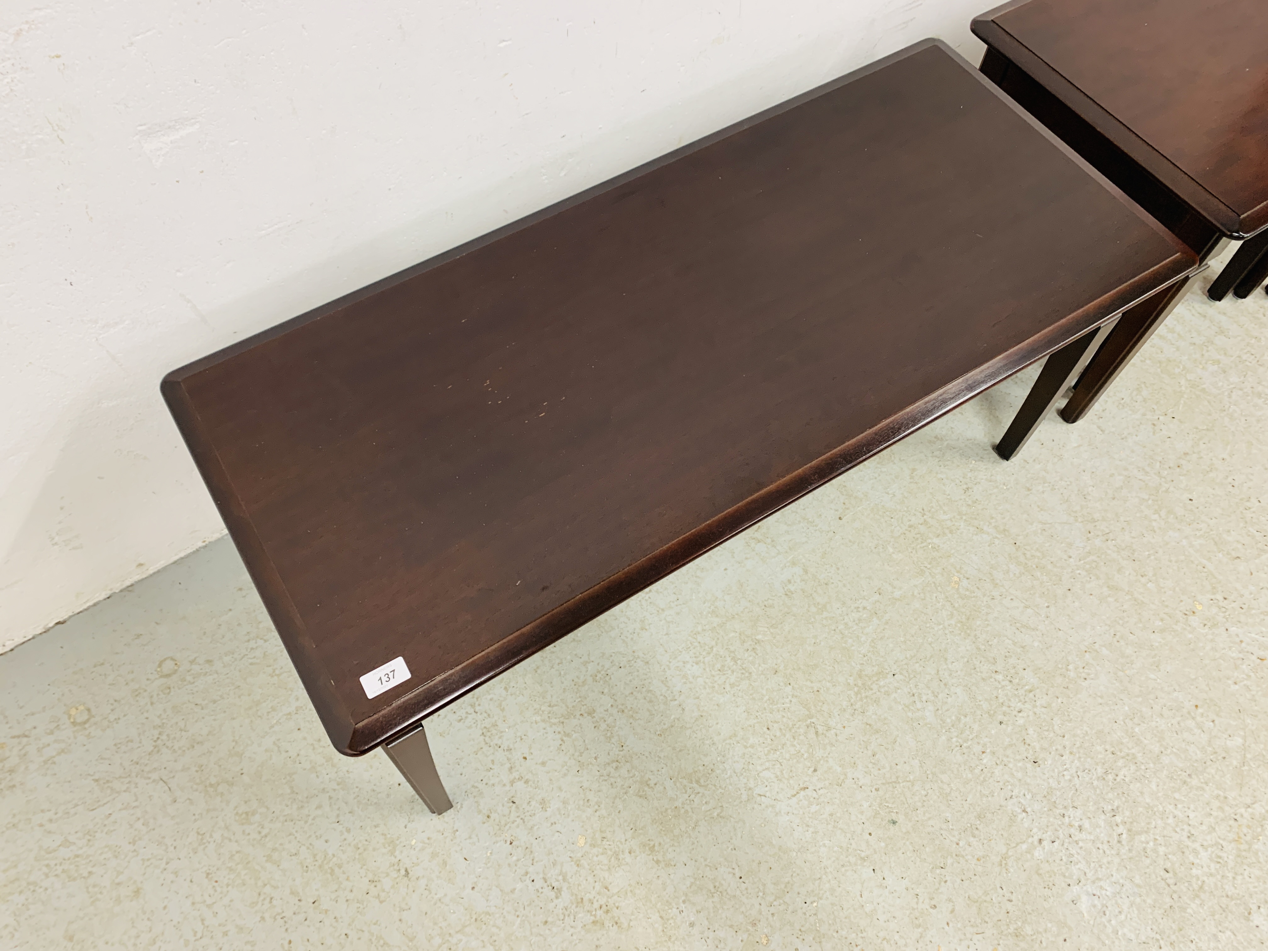 A STAG MINSTRAL RECTANGULAR COFFEE TABLE - W 46CM. L 103 CM. H 46CM. - Image 7 of 8